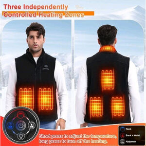 SNOW LEOPARD Heated Vest With Battery Polar Fleece Outdoor Unisex Medium NWT